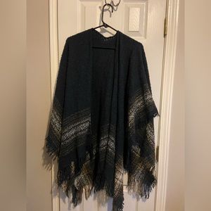 Women’s Blue Poncho